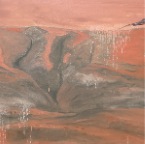 Karoo landscape with migratory bird (oranje). 2007. Oil and charcoal on canvas. 36 x 48